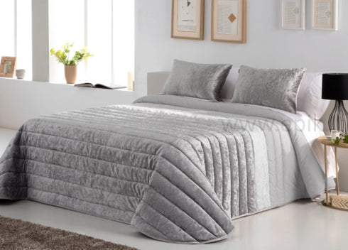 Lovatiesė "Silver Gray Boston" su 2 pagalvėlių užvalkalais